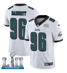 Men's Nike Philadelphia Eagles #96 Derek Barnett White Vapor Untouchable Limited Player Super Bowl LII NFL Jersey