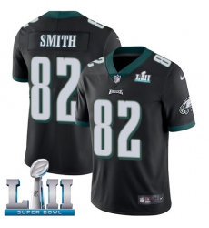 Men's Nike Philadelphia Eagles #82 Torrey Smith Black Alternate Vapor Untouchable Limited Player Super Bowl LII NFL Jersey