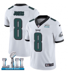 Youth Nike Philadelphia Eagles #8 Donnie Jones White Vapor Untouchable Limited Player Super Bowl LII NFL Jersey
