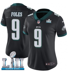 Women's Nike Philadelphia Eagles #9 Nick Foles Black Alternate Vapor Untouchable Limited Player Super Bowl LII NFL Jersey