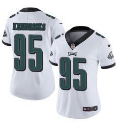 Women's Nike Philadelphia Eagles #95 Mychal Kendricks White Vapor Untouchable Limited Player NFL Jersey