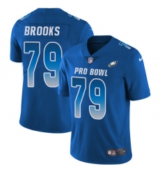 Men's Nike Philadelphia Eagles #79 Brandon Brooks Limited Royal Blue 2018 Pro Bowl NFL Jersey