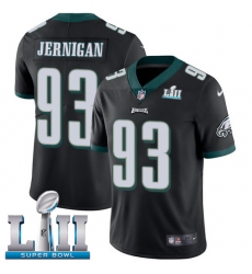 Men's Nike Philadelphia Eagles #93 Timmy Jernigan Black Alternate Vapor Untouchable Limited Player Super Bowl LII NFL Jersey