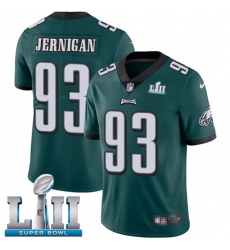 Men's Nike Philadelphia Eagles #93 Timmy Jernigan Midnight Green Team Color Vapor Untouchable Limited Player Super Bowl LII NFL Jersey
