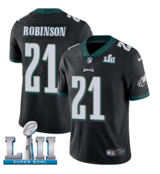 Men's Nike Philadelphia Eagles #21 Patrick Robinson Black Alternate Vapor Untouchable Limited Player Super Bowl LII NFL Jersey
