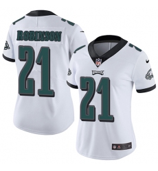 Women's Nike Philadelphia Eagles #21 Patrick Robinson White Vapor Untouchable Limited Player NFL Jersey