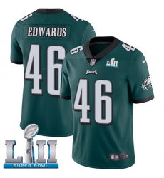 Men's Nike Philadelphia Eagles #46 Herman Edwards Midnight Green Team Color Vapor Untouchable Limited Player Super Bowl LII NFL Jersey