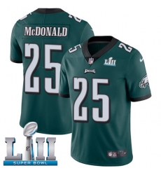Men's Nike Philadelphia Eagles #25 Tommy McDonald Midnight Green Team Color Vapor Untouchable Limited Player Super Bowl LII NFL Jersey