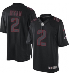 Men's Nike Atlanta Falcons #2 Matt Ryan Limited Black Impact NFL Jersey