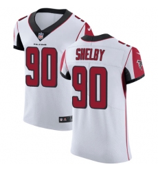 Men's Nike Atlanta Falcons #90 Derrick Shelby White Vapor Untouchable Elite Player NFL Jersey