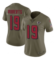 Women's Nike Atlanta Falcons #19 Andre Roberts Limited Olive 2017 Salute to Service NFL Jersey