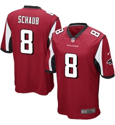 Men's Nike Atlanta Falcons #8 Matt Schaub Game Red Team Color NFL Jersey