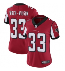 Women's Nike Atlanta Falcons #33 Blidi Wreh-Wilson Red Team Color Vapor Untouchable Limited Player NFL Jersey