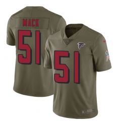 Youth Nike Atlanta Falcons #51 Alex Mack Limited Olive 2017 Salute to Service NFL Jersey