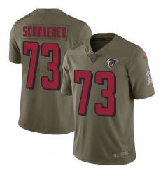 Youth Nike Atlanta Falcons #73 Ryan Schraeder Limited Olive 2017 Salute to Service NFL Jersey