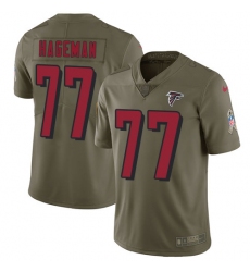 Youth Nike Atlanta Falcons #77 Ra'Shede Hageman Limited Olive 2017 Salute to Service NFL Jersey