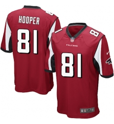 Men's Nike Atlanta Falcons #81 Austin Hooper Game Red Team Color NFL Jersey