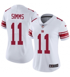Women's Nike New York Giants #11 Phil Simms White Vapor Untouchable Limited Player NFL Jersey