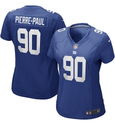Women's Nike New York Giants #90 Jason Pierre-Paul Game Royal Blue Team Color NFL Jersey