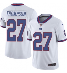 Youth Nike New York Giants #27 Darian Thompson Limited White Rush Vapor Untouchable NFL Jersey