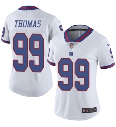 Women's Nike New York Giants #99 Robert Thomas Limited White Rush Vapor Untouchable NFL Jersey