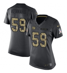 Women's Nike New York Giants #59 Devon Kennard Limited Black 2016 Salute to Service NFL Jersey