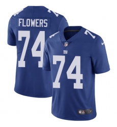 Men's Nike New York Giants #74 Ereck Flowers Royal Blue Team Color Vapor Untouchable Limited Player NFL Jersey