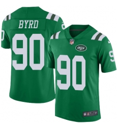 Men's Nike New York Jets #90 Dennis Byrd Limited Green Rush Vapor Untouchable NFL Jersey