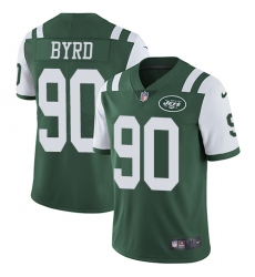 Youth Nike New York Jets #90 Dennis Byrd Green Team Color Vapor Untouchable Limited Player NFL Jersey