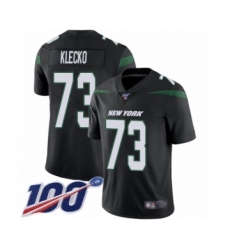 Men's New York Jets #73 Joe Klecko Black Alternate Vapor Untouchable Limited Player 100th Season Football Jersey