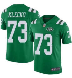 Men's Nike New York Jets #73 Joe Klecko Limited Green Rush Vapor Untouchable NFL Jersey