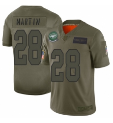 Youth New York Jets #28 Curtis Martin Limited Camo 2019 Salute to Service Football Jersey