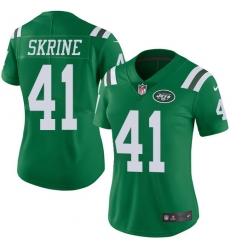 Women's Nike New York Jets #41 Buster Skrine Limited Green Rush Vapor Untouchable NFL Jersey