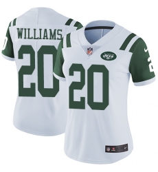 Women's Nike New York Jets #20 Marcus Williams White Vapor Untouchable Limited Player NFL Jersey