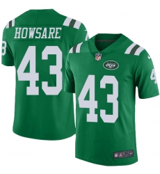 Men's Nike New York Jets #43 Julian Howsare Limited Green Rush Vapor Untouchable NFL Jersey