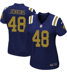 Women's Nike New York Jets #48 Jordan Jenkins Limited Navy Blue Alternate NFL Jersey