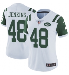 Women's Nike New York Jets #48 Jordan Jenkins White Vapor Untouchable Limited Player NFL Jersey