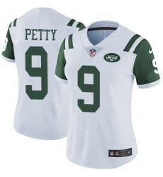 Women's Nike New York Jets #9 Bryce Petty White Vapor Untouchable Limited Player NFL Jersey
