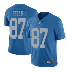 Men's Nike Detroit Lions #87 Darren Fells Limited Blue Alternate Vapor Untouchable NFL Jersey