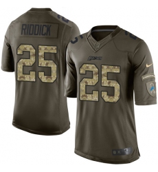 Men's Nike Detroit Lions #25 Theo Riddick Elite Green Salute to Service NFL Jersey
