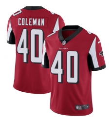 Men's Nike Atlanta Falcons #40 Derrick Coleman Red Team Color Vapor Untouchable Limited Player NFL Jersey
