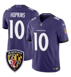 Men's Baltimore Ravens #10 DeAndre Hopkins Purple 2026 F.U.S.E Vapor Limited Football Stitched Jersey