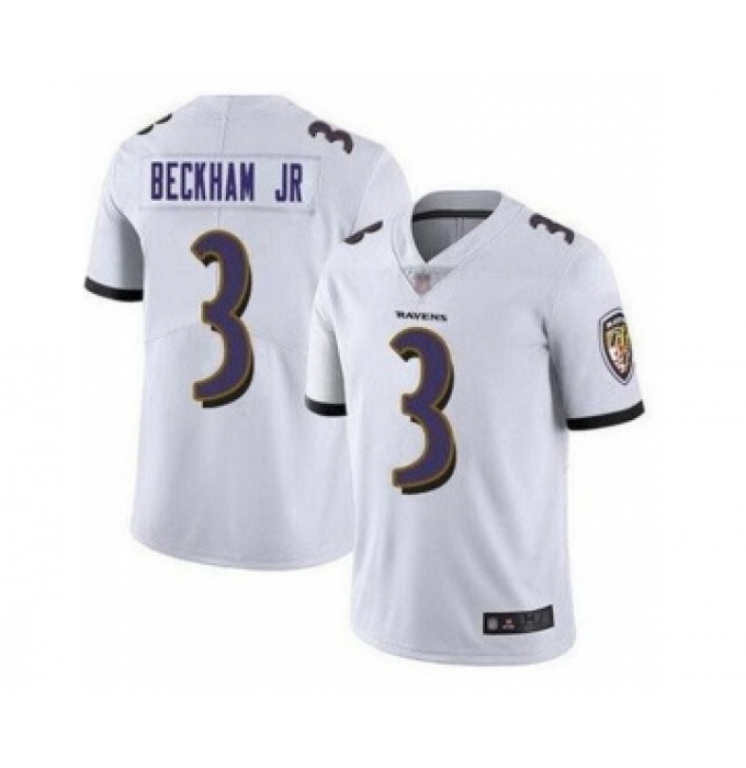 Nike Baltimore Ravens #3 Odell Beckham Jr White Vapor Untouchable Limited Jersey