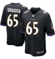 Men's Nike Baltimore Ravens #60 Nico Siragusa Game Black Alternate NFL Jersey