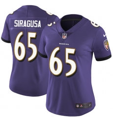 Women's Nike Baltimore Ravens #60 Nico Siragusa Purple Team Color Vapor Untouchable Limited Player NFL Jersey