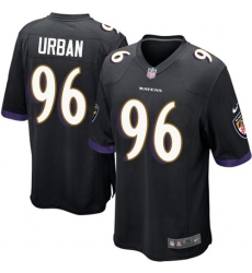 Men's Nike Baltimore Ravens #96 Brent Urban Game Black Alternate NFL Jersey