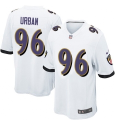 Men's Nike Baltimore Ravens #96 Brent Urban Game White NFL Jersey