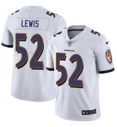 Youth Nike Baltimore Ravens #52 Ray Lewis White Vapor Untouchable Limited Player NFL Jersey