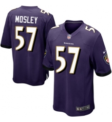 Men's Nike Baltimore Ravens #57 C.J. Mosley Game Purple Team Color NFL Jersey