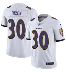Men's Nike Baltimore Ravens #30 Kenneth Dixon White Vapor Untouchable Limited Player NFL Jersey